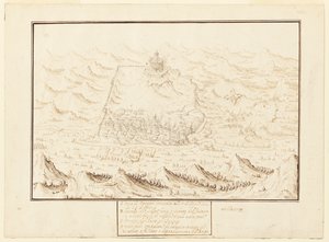 オタッジョの塔の等角図 作： Jacques Callot