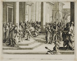 イエスと姦淫の女（『新約聖書』より 作： Jacques Callot