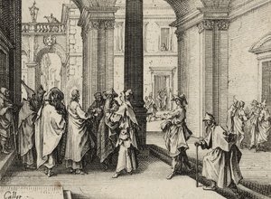 イエスと法の医師、1635 作： Jacques Callot