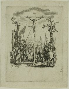 小受難』より「槍で刺されるイエス 作： Jacques Callot