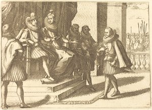 トルコ人について相談する国王と王妃 作： Jacques Callot
