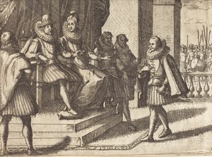 トルコ人について相談する国王と王妃[直訳]、1612年。 作： Jacques Callot