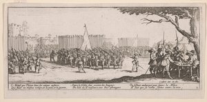 Alistando as Tropas, ilustração de As Grandes Misérias da Guerra 作： Jacques Callot