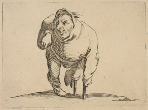 LEstropie a la CrutchとLa Jambe de Bois The Cripple with a Crutch and a Wood ...、1616-22。 作： Jacques Callot