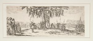 戦争の大惨事からの絞首刑 作： Jacques Callot
