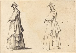 大きなコートを着た貴婦人 作： Jacques Callot