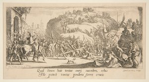 大受難より「十字架を運ぶ」 作： Jacques Callot