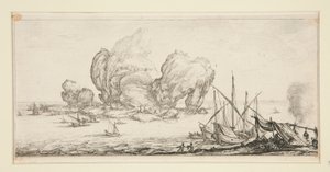 ジョヴァンニ・デ・メディチの風景画より Le grand rocher (巨大な岩) 作： Jacques Callot