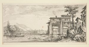 Les baigneurs (The Bathers)、『ジョヴァンニ・デ・メディチの風景』より 作： Jacques Callot
