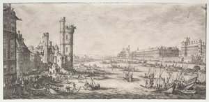 パリの 2 つの素晴らしい景色: ルーブル美術館の眺め 作： Jacques Callot