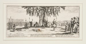 戦争の悲惨さ: N. 11 - 絞首刑 作： Jacques Callot