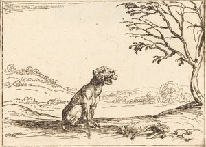 彼女の子を悼む雌ライオン 作： Jacques Callot