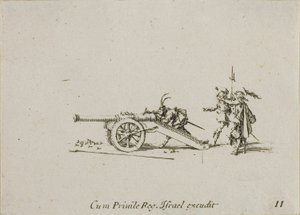 「軍事演習」からのカノン、プレート 11 のロード 作： Jacques Callot