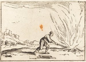 火事に付き添う男 作： Jacques Callot