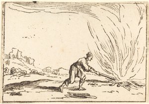 火事に付き添う男 作： Jacques Callot