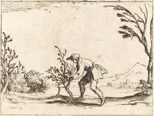 香油の木を切る男 作： Jacques Callot