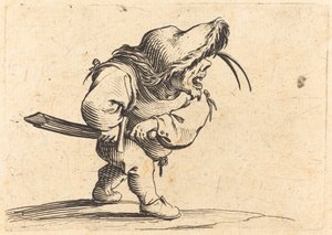 剣を抜こうとする男 作： Jacques Callot