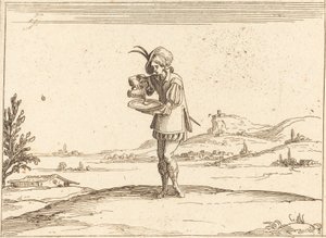 真珠を洗う男 作： Jacques Callot