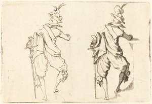 剣を持つ男、c。 1622年。 作： Jacques Callot