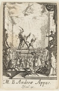 聖アンデレの殉教（『使徒の殉教』より第3版 作： Jacques Callot