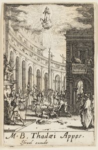 聖タデウスの殉教（『使徒たちの殉教』より第12版 作： Jacques Callot