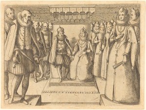 オーストリアのマーガレットとフェリペ3世の出会い、 作： Jacques Callot