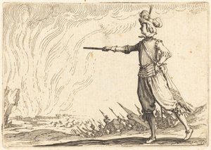 徒歩の軍司令官、c。 1622年。 作： Jacques Callot