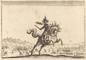 馬に乗った軍司令官 作： Jacques Callot