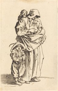 母と 3 人の子供 作： Jacques Callot