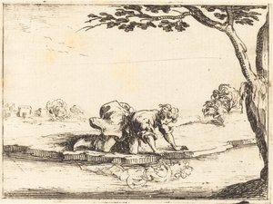 水を見る水仙、1628年。 作： Jacques Callot