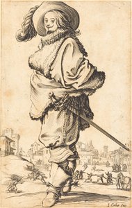 毛皮の腹甲を持つ貴族 作： Jacques Callot