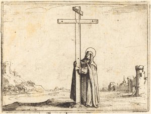 聖十字架を抱く修道女 作： Jacques Callot