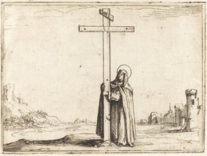 聖十字架を抱く修道女（1628年 作： Jacques Callot