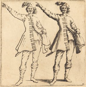 将校, 腕を伸ばした状態, 正面図 作： Jacques Callot