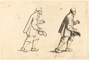 手に帽子を持つ農民、c。 1622年。 作： Jacques Callot