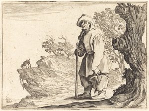 袋を持つ農民 作： Jacques Callot
