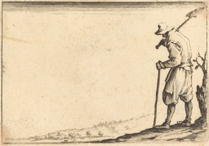 シャベルを肩に乗せた百姓 作： Jacques Callot