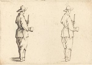 カップを持つ農民、c。 1617年。 作： Jacques Callot