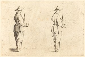 カップを持つ農民、c。 1622年。 作： Jacques Callot