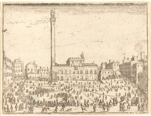 公共広場、シエナ 作： Jacques Callot