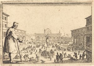 SS広場。 アナウンス、フィレンツェ 作： Jacques Callot