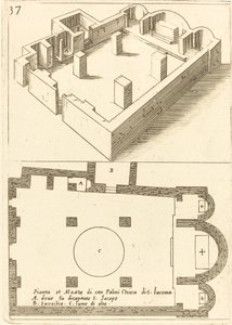 S. イアコマ教会の平面図と立面図 作： Jacques Callot