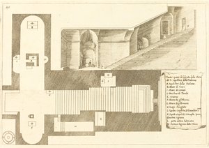 マドンナの聖墳墓教会の立面図とその一部 作： Jacques Callot