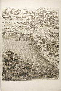ラ・ロシェル包囲戦のプレート 6 作： Jacques Callot