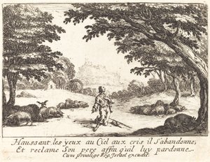 神の助けを祈る 作： Jacques Callot