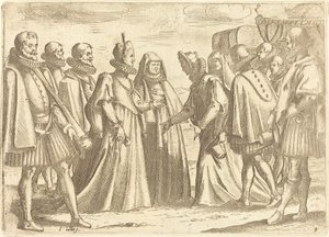 マントヴァでのレセプション 作： Jacques Callot