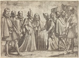 マントヴァでのレセプション[右] 作： Jacques Callot