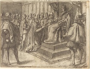 ポーランド特使の接待 [直筆]、1612 年。 作： Jacques Callot