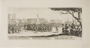 軍隊の募集、『戦争の悲惨さ』のプレート 2 作： Jacques Callot