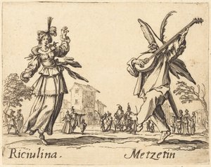 リシウリナとメツェティン、1622年頃。 作： Jacques Callot